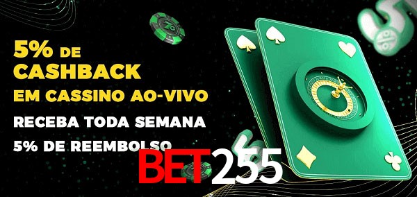 Promoções do cassino ao Vivo BET255